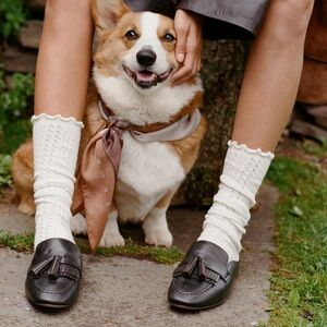 NIB Maeve Kiltie Black Tassel Loafers $158 mules